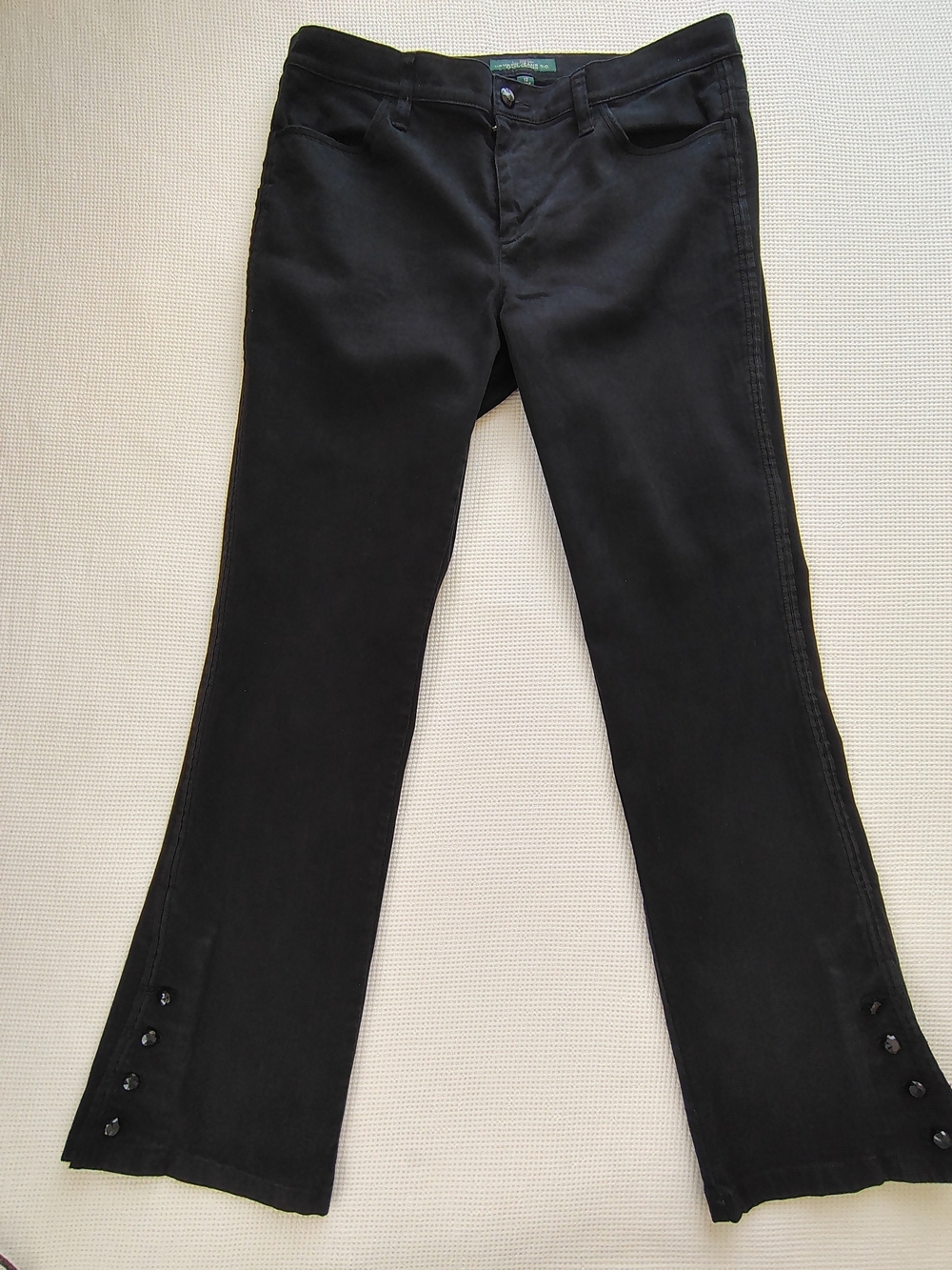 Ralph Lauren Black Straight-Leg Jeans with Green Label